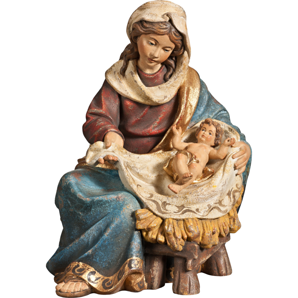 María sentada con Niño Jesús